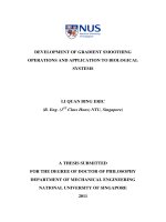 Development of gradient smoothing operations and application to biological systems 