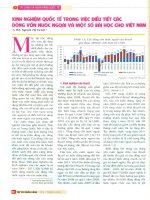 Kinh nghiệm quốc tế trong việc điều tiết các dòng vốn nước ngoài và một số bài học kinh nghiệm cho việt nam 