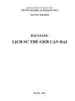 Bài giảng lịch sử thế giới cận đại