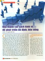 Đẩy mạnh cải cách kinh tế để phát triển ổn định, bền vững 