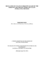 Regulation of cullin e3 ubiquitin ligases by the ubiquitin like protein nedd8 and cullin interacting proteins 