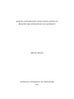 Robust optimization with applications in healthcare operations management 