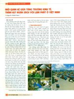 Mối quan hệ giữa tăng trưởng kinh tế, thâm hụt ngân sách với lạm phát ở việt nam