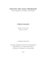 Solving big data problems from sequences to tables and graphs 