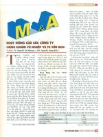 Hoạt động của các công ty chứng khoán và nghiệp vụ tư vấn ma 