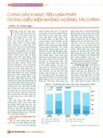 Chính sách mục tiêu lạm phát trong điều kiện khủng hoảng tài chính 