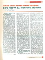 Tái cơ cấu, cải cách hoạt động ngân hàng trên thế giới   thực tiễn và bài học cho việt nam 