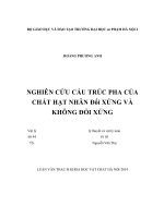 Nghiên cứu cấu trúc pha của chất hạt nhân đối xứng và không đối xứng