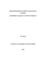 Ground reference points adjustment scheme for biped walking on uneven terrain 