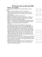 de thi vao lop 6 truong Amsterdam