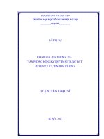 Đánh giá hoạt động của văn phòng đăng ký quyền sử dụng đất huyện tứ kỳ, tỉnh hải dương