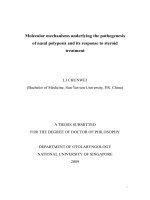 Molecular mechanisms underlying the pathogenesis of nasal polyposis and its response to steroid treatment 