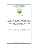 Thực trạng và giải pháp nâng cao hiệu quả hoạt động của văn phòng đăng ký quyền sử dụng đất huyện phổ yên, tỉnh thái nguyên