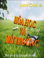 Hóa học và vấn đề ô nhiễm môi trường