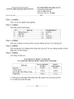 Đề & đáp án  thi HK2 Địa lí 10 (tham khảo)