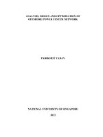 Analysis, design and optimization of offshore power system network 