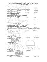 Đề cương ôn tập cuối học kỳ II, khối 3, năm học 2010   2011