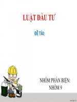 BÀI tập LUẬT đầu tư