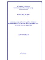 Hiện trạng sản xuất cây vụ đông và một số biện pháp kỹ thuật góp phần phát triển khoai tây tại huyện gia lộc   hải dương