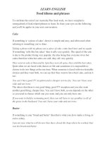 Food idioms and phrases