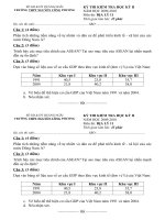 Đề & đáp án  thi HK2 Địa lí 11 (tham khảo)