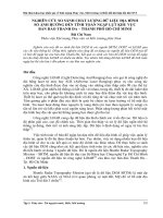 NGHIÊN cứu SO SÁNH CHẤT LƯỢNG dữ LIỆU địa HÌNH số ẢNH HƯỞNG đến TÍNH TOÁN NGẬP lụt KHU vực bán đảo THANH đa – THÀNH PHỐ hồ CHÍ MINH 