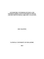 Asymmetric synthesis of furan and oxindole derivatives with bifunctional and multifunctional organic catalysts 