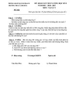 đề thi vật lý 9 tự luận 2 ma đề có đáp an