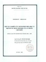 Tiếp tục nghiên cứu thành phần hóa học và một số tác dụng sinh học của vị thuốc chỉ thiên