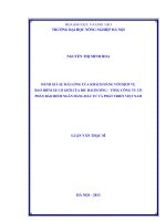 Đánh giá sự hài lòng của khách hàng với dịch vụ bảo hiểm xe cơ giới của BIC hải dương