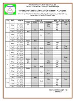 THỜI KHOA BIỂU KHÓA 1NĂM 2011