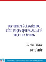 Slide địa vị pháp lý của vị trí giám đốc công ty