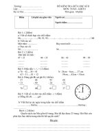 Đề thi cuối HKII môn Toán lop 1