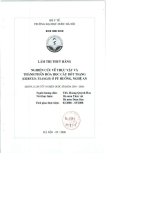 Nghiên cứu về thực vật và thành phần hóa học cây dót tsang ( ehretia tsangII ) ở pù huống, nghệ an