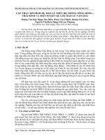 CẬP NHẬT mô HÌNH dự báo lũ TRÊN hệ THỐNG SÔNG HỒNG  THÁI BÌNH và một số kết QUẢ dự báo lũ năm 2012 