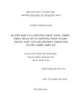 Sự kết hợp của phương pháp thác triển theo tham số và phương pháp euler trong việc giải hệ phương trình phi tuyến nhiều biến số