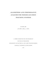 Algorithms and performance analysis for indoor location tracking systems 