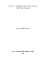 Iterative solutions of large scale soil structure problems 