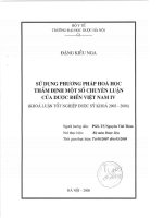 Sử dụng phương pháp hóa học thẩm định một số chuyên luận của dược điển việt nam 4