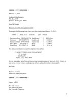 ORDER LETTER SAMPLE 1