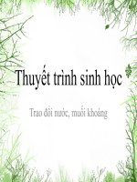 Trao đổi nước, muối khoáng