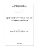 Kịch nguyễn huy tưởng   nhìn từ phương diện thể loại (LV01381)