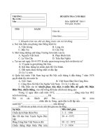 Đề Kiểm tra cuối Học kỳ II Lịch sử lớp 5 6