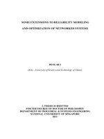 Some extensions to reliability modeling and optimization of networked systems 