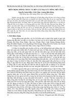 BIẾN ĐỘNG DÒNG CHẢY và bùn cát hạ lưu SÔNG mê CÔNG 