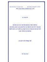 ĐÁNH GIÁ lưu HÀNH KHÁNG THỂ CHỐNG MYCOPLASMA GALLISEPTICUM TRONG HUYẾT THANH TRÊN đàn gà NUÔI tại một số xã THUỘC HUYỆN mỹ lộc TỈNH NAM ĐỊNH