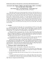 XÂY DỰNG hệ THỐNG THÔNG TIN KHÍ TƯỢNG THỦY văn PHỤC vụ các hồ CHỨA THỦY điện 