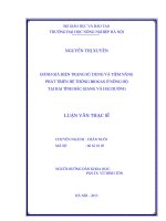 Đánh giá hiện trạng sử dụng và tiềm năng phát triển hệ thống biogas ở nông hộ tại hai tỉnh bắc giang và hải dương
