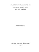 Applications of metal compounds and cholesteric liquid crystals for chemical sensing 