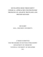 Developing high throughput chemical approaches for proteomic profiling of aspartic proteases and protein kinases 